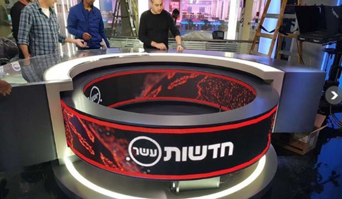 שילוט לד באולפני חדשות
